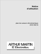 ARTHUR MARTIN ELECTROLUX AHO602N Manuel utilisateur