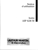 ARTHUR MARTIN ELECTROLUX AFP628W Manuel utilisateur