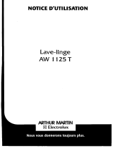 ARTHUR MARTIN ELECTROLUX AW1125T Manuel utilisateur