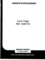 ARTHUR MARTIN ELECTROLUX AW1020TA Manuel utilisateur