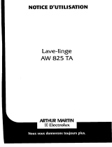 ARTHUR MARTIN ELECTROLUX AW825TA Manuel utilisateur