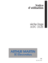 ARTHUR MARTIN ELECTROLUX ADC312E Manuel utilisateur