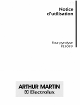 ARTHUR MARTIN ELECTROLUX FE1019W1 Manuel utilisateur