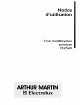 ARTHUR MARTIN ELECTROLUX FE2549W1 Manuel utilisateur