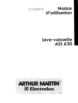 ARTHUR MARTIN ELECTROLUX ASI630-B             Manuel utilisateur