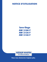 ARTHUR MARTIN ELECTROLUX AW2126F Manuel utilisateur