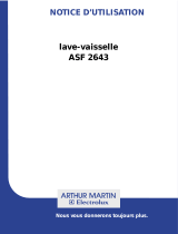 ARTHUR MARTIN ELECTROLUX ASF2643 Manuel utilisateur