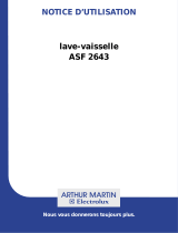 ARTHUR MARTIN ELECTROLUX ASF2643 Manuel utilisateur