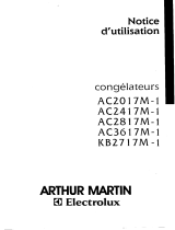 ARTHUR MARTIN AC2017M1 Manuel utilisateur