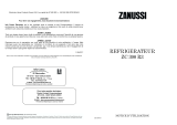 Zanussi ZC300R3 Manuel utilisateur