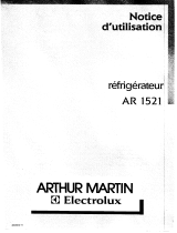 ARTHUR MARTIN AR1521W Manuel utilisateur