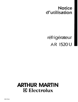 ARTHUR MARTIN AR1520U-2 Manuel utilisateur