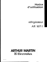 ARTHUR MARTIN ELECTROLUX AR1671I Manuel utilisateur