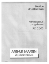 ARTHUR MARTIN RD2603W1 Manuel utilisateur