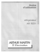 ARTHUR MARTIN ELECTROLUX AR1523I Manuel utilisateur