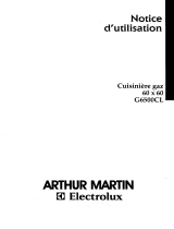 Arthur_Martin G6500CLW1GASAME.. Manuel utilisateur
