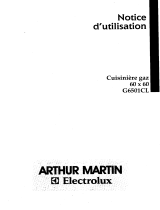 ARTHUR MARTIN ELECTROLUX G6501CLT1GASAME.. Manuel utilisateur