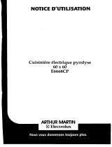 ARTHUR MARTIN ELECTROLUX E6668CPW1ELEC.PYRO Manuel utilisateur