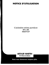 ARTHUR MARTIN ELECTROLUX M657CPN13+1PYRO Manuel utilisateur