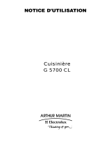 ARTHUR MARTIN ELECTROLUX G5700CLW S1S1 ALPHA Manuel utilisateur