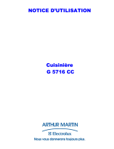ARTHUR MARTIN ELECTROLUX G5716CCW Manuel utilisateur