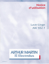 ARTHUR MARTIN ELECTROLUX AW552F Manuel utilisateur