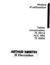 ARTHUR MARTIN TE0014W Manuel utilisateur