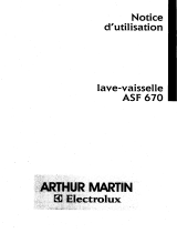 ARTHUR MARTIN ELECTROLUX ASF670W Manuel utilisateur