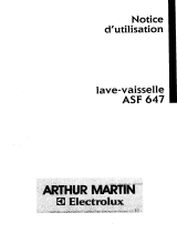 ARTHUR MARTIN ELECTROLUX ASF647 Manuel utilisateur