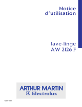 ARTHUR MARTIN ELECTROLUX AW2126F Manuel utilisateur