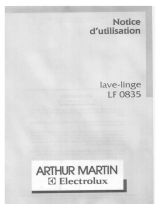 ARTHUR MARTIN ELECTROLUX LF0835 Manuel utilisateur