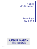ARTHUR MARTIN ELECTROLUX AW809F Manuel utilisateur