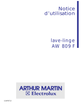 ARTHUR MARTIN ELECTROLUX AW809F Manuel utilisateur