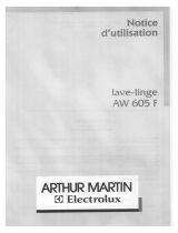 ARTHUR MARTIN ELECTROLUX AW605F Manuel utilisateur