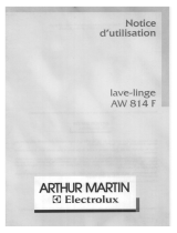 ARTHUR MARTIN ELECTROLUX AW814F Manuel utilisateur