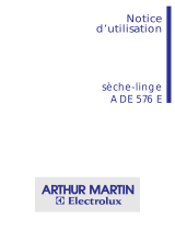 ARTHUR MARTIN ELECTROLUX ADE576E Manuel utilisateur