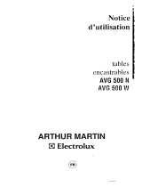 ARTHUR MARTIN ELECTROLUX AVG500W Manuel utilisateur