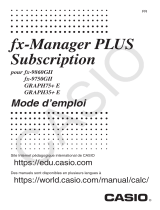 Casio fx-Manager PLUS Subscription Mode d'emploi