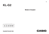 Casio KL-G2 Manuel utilisateur