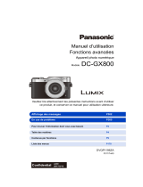 Panasonic DCGX800EF Manuel utilisateur