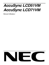 NEC AccuSync® LCD51VM Le manuel du propriétaire