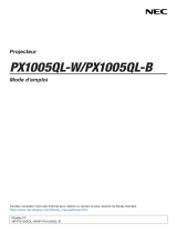 NEC PX1005QL Le manuel du propriétaire