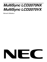 NEC MultiSync® LCD2070NX Le manuel du propriétaire