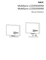 NEC MultiSync® LCD205WXM Le manuel du propriétaire