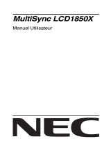 NEC MultiSync® LCD1850XBK Le manuel du propriétaire