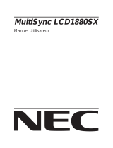 NEC MultiSync® LCD1880SX Le manuel du propriétaire