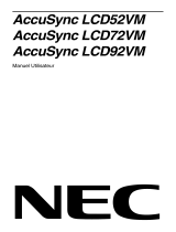 NEC AccuSync® LCD72VM Le manuel du propriétaire