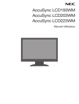 NEC AccuSync® LCD193WM Le manuel du propriétaire