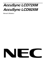 NEC AccuSync® LCD92XM Le manuel du propriétaire