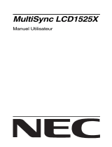 NEC MultiSync® LCD1525XBK Le manuel du propriétaire